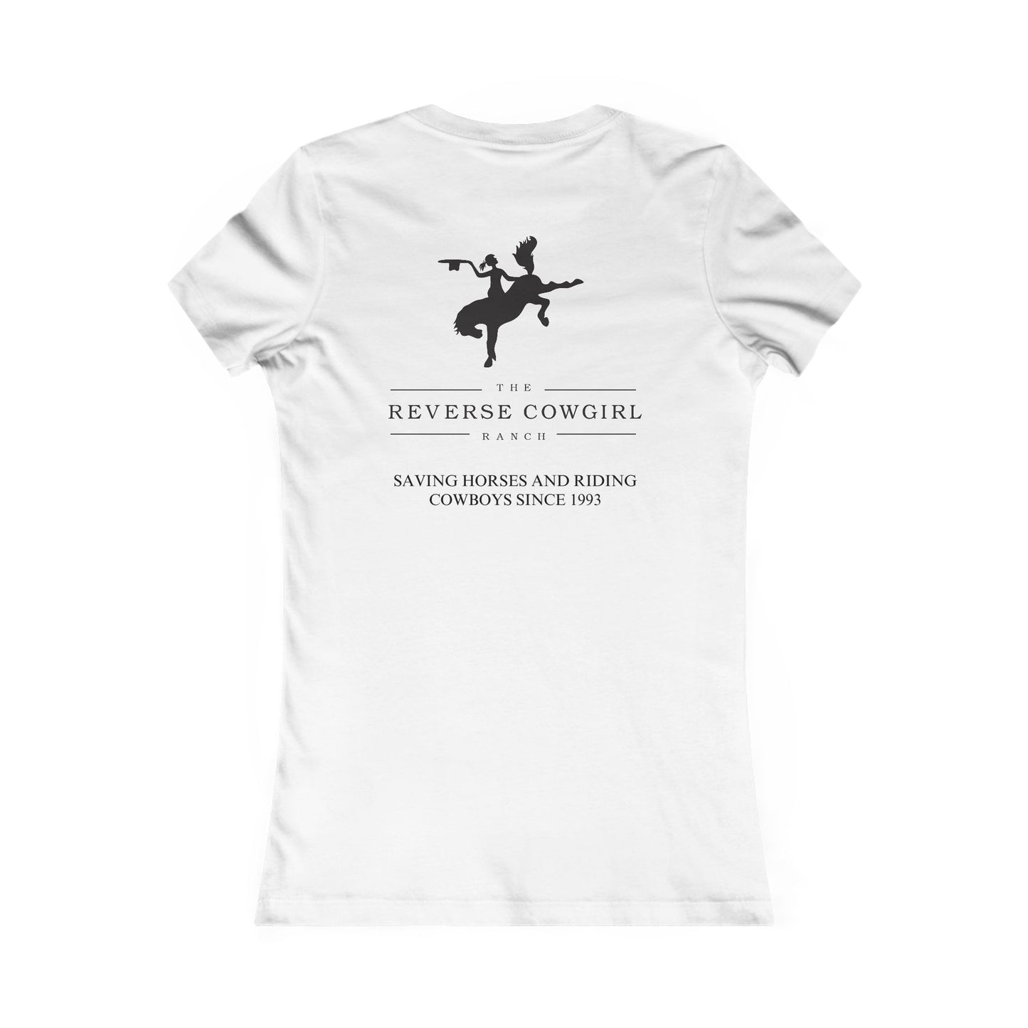 Reverse Cowgirl Graphic Tee for Women - Save A Horse