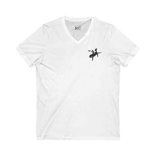 Reverse Cowgirl Ranch V-Neck Tee - Men's Bella 3005