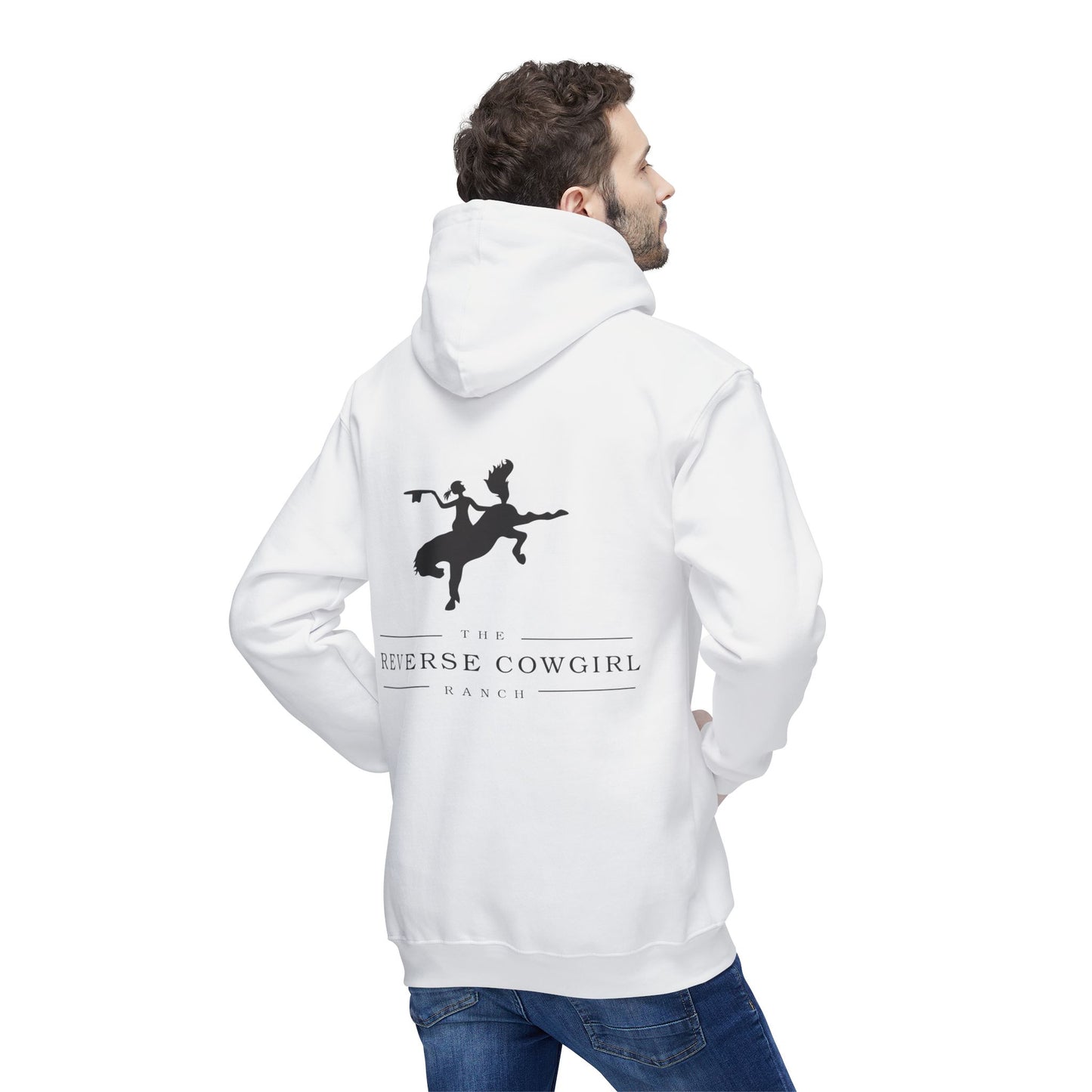 Unisex Reverse Cowgirl Hooded Premium Sweatshirt - Stylish and Comfortable