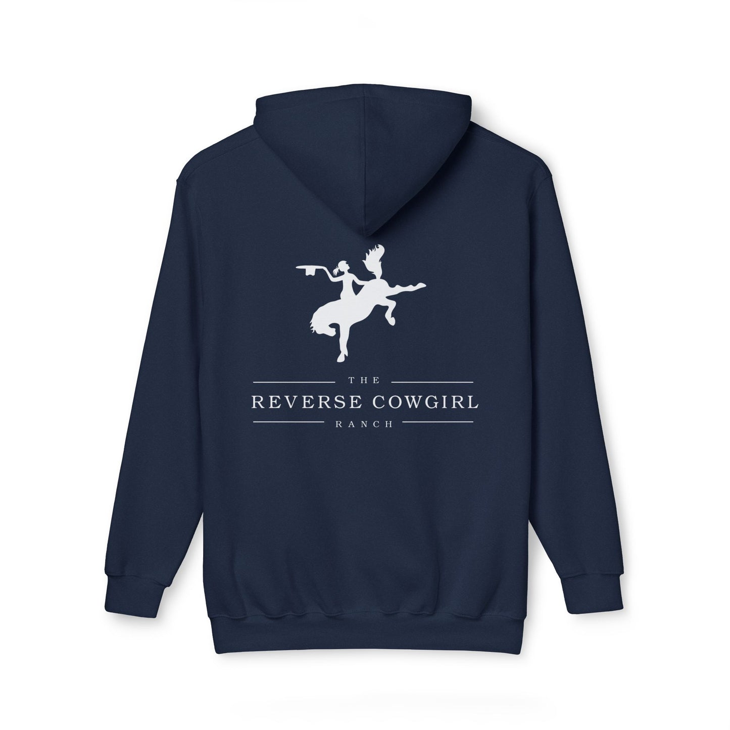 Reverse Cowgirl Ranch Unisex Hooded Premium Sweatshirt - Cozy Western Apparel