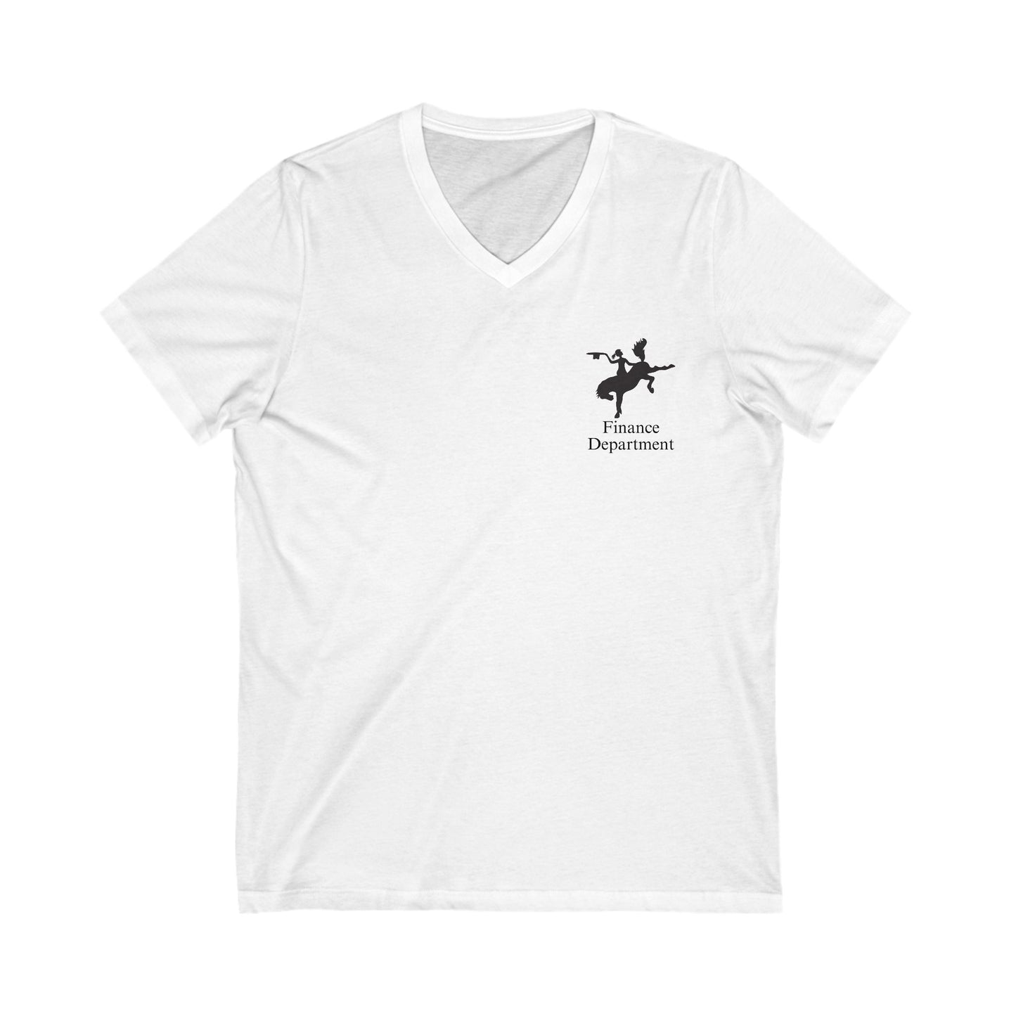 Reverse Cowgirl Ranch V-Neck Tee - Finance Department