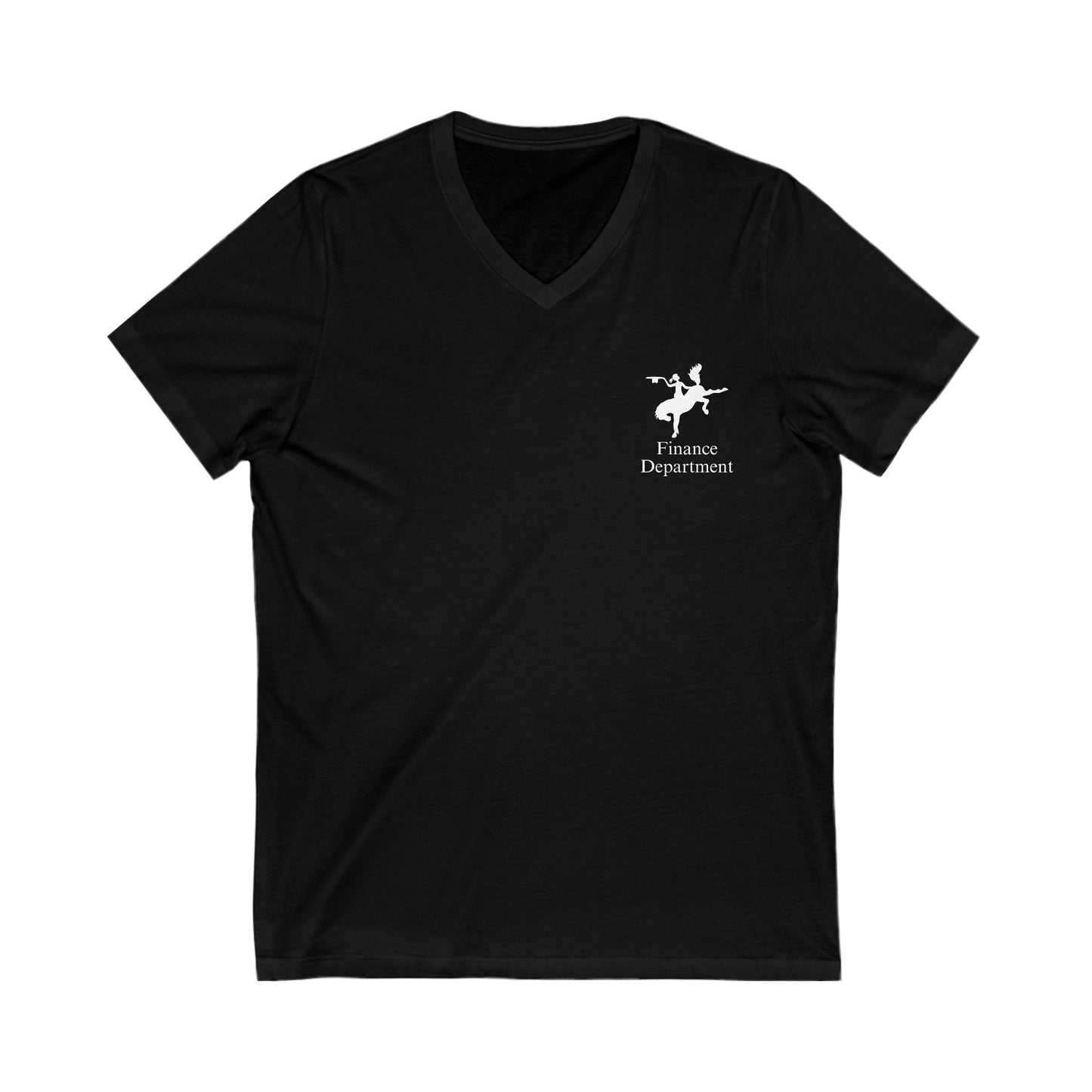 Reverse Cowgirl Ranch V-Neck Tee - FInance Department