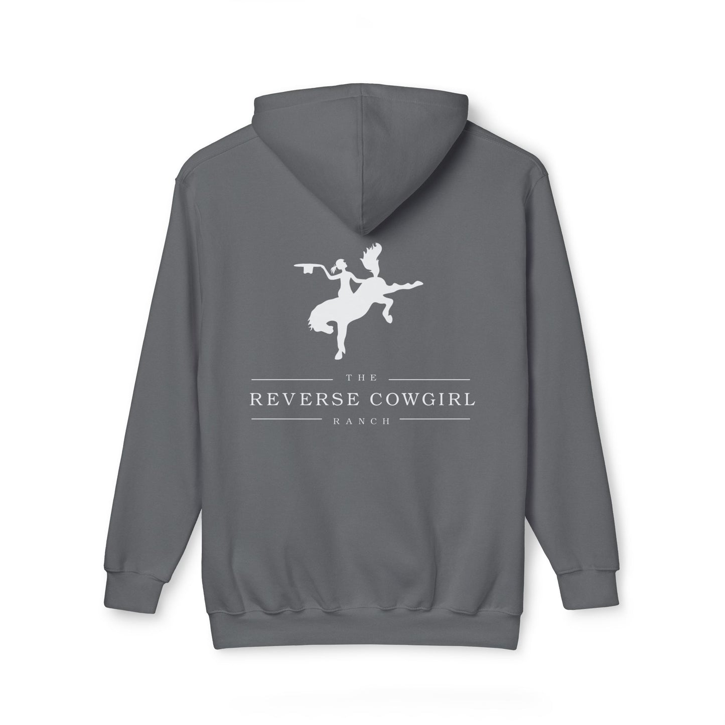 Reverse Cowgirl Ranch Unisex Hooded Premium Sweatshirt - Cozy Western Apparel