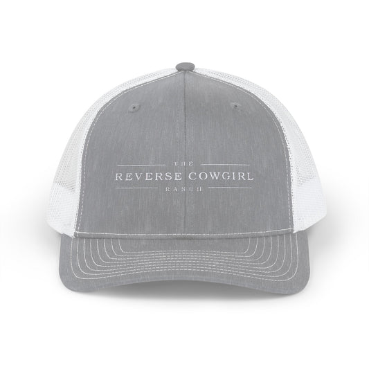 The Reverse Cowgirl Ranch Snapback Trucker Cap - Text Only