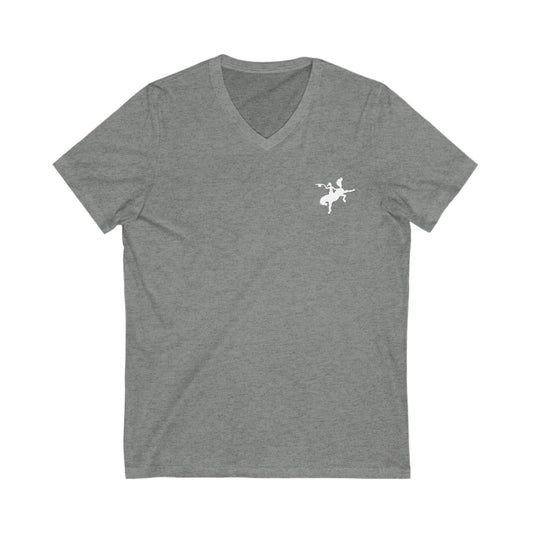 Reverse Cowgirl Ranch V-Neck Tee - Boats and Horses