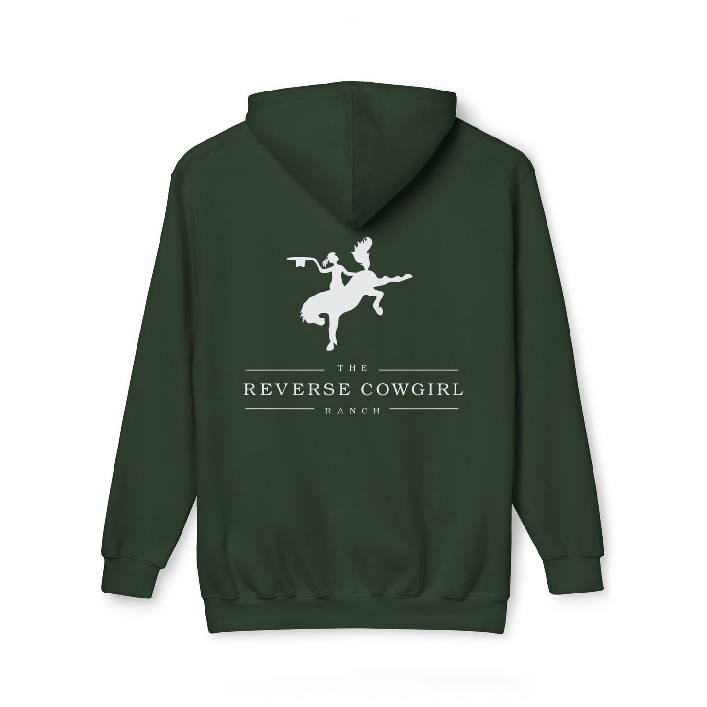 Reverse Cowgirl Ranch Unisex Hooded Premium Sweatshirt - Cozy Western Apparel