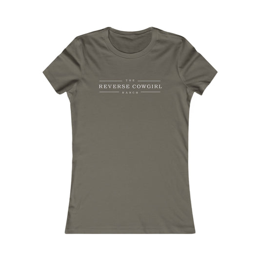 Reverse Cowgirl Ranch Women's Favorite Tee - Text Front