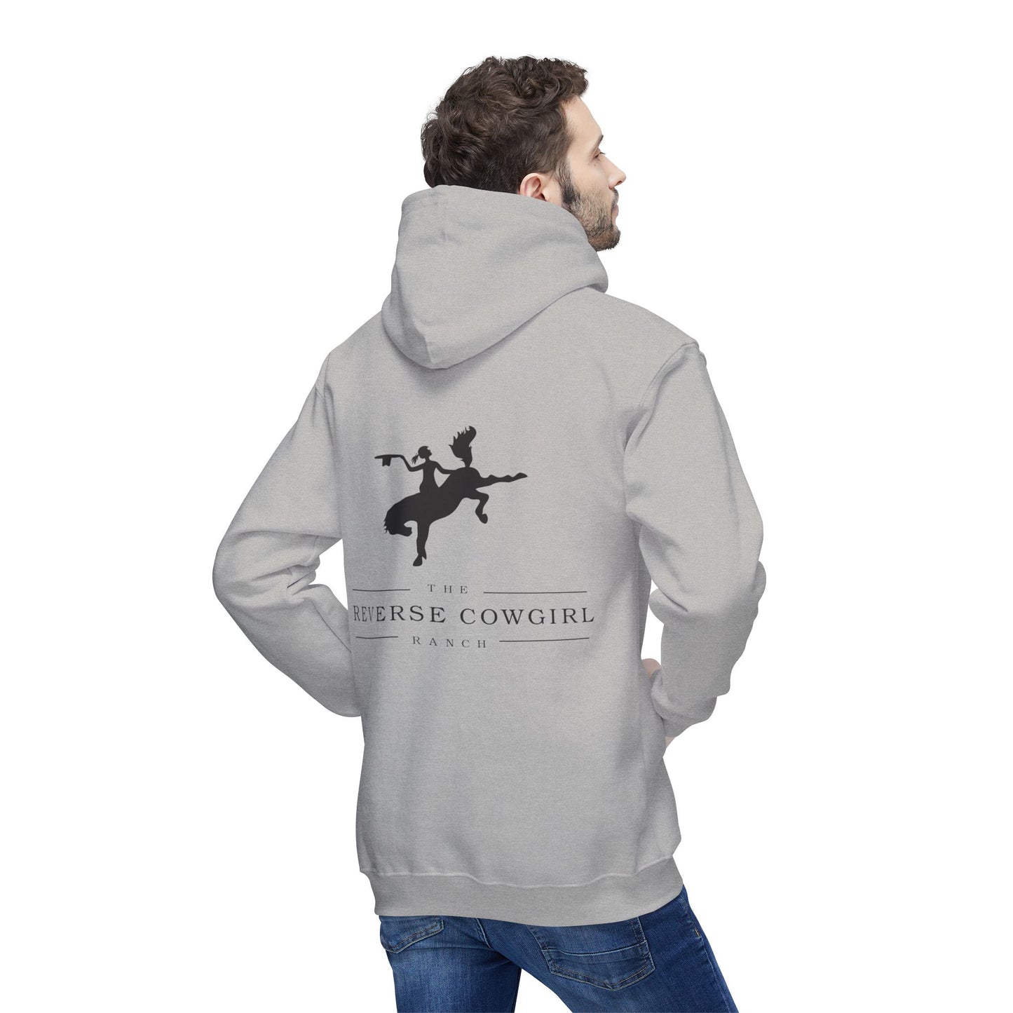 Unisex Reverse Cowgirl Hooded Premium Sweatshirt - Stylish and Comfortable