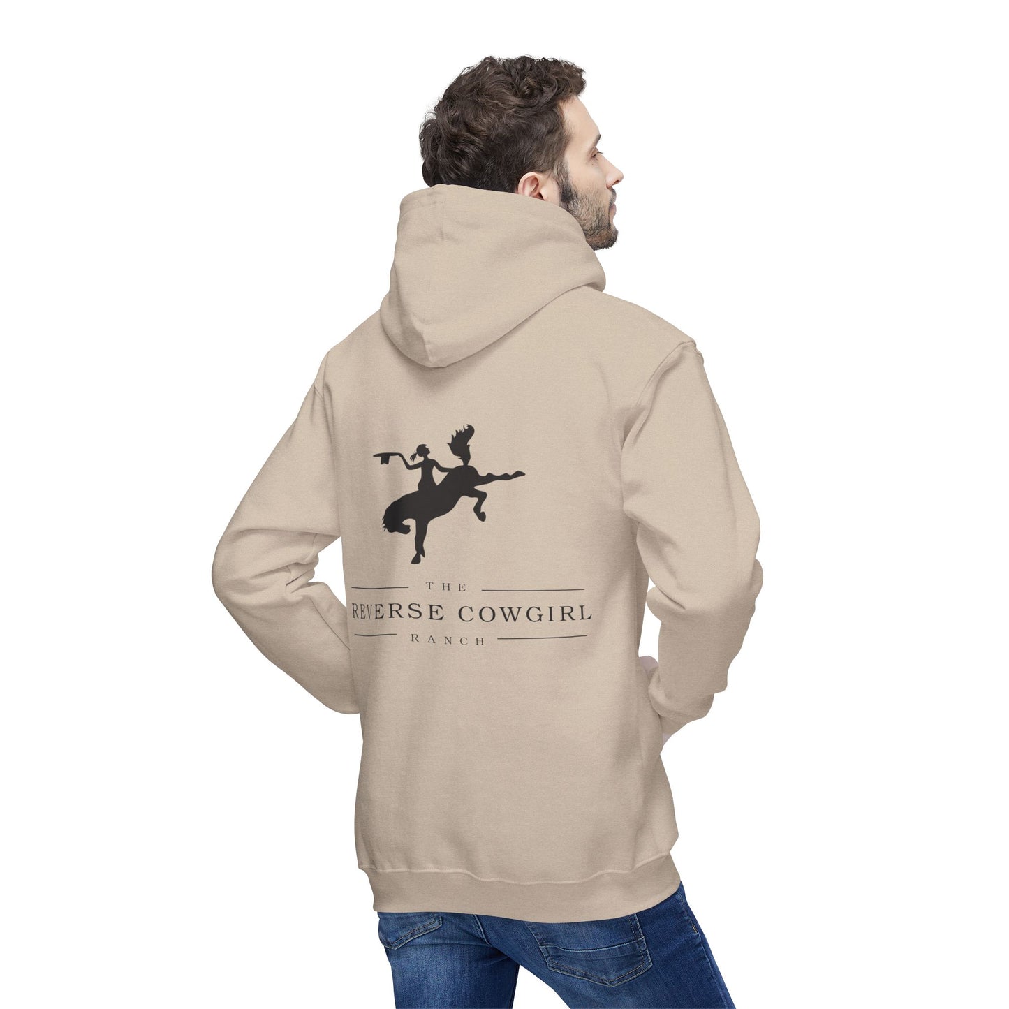 Unisex Reverse Cowgirl Hooded Premium Sweatshirt - Stylish and Comfortable