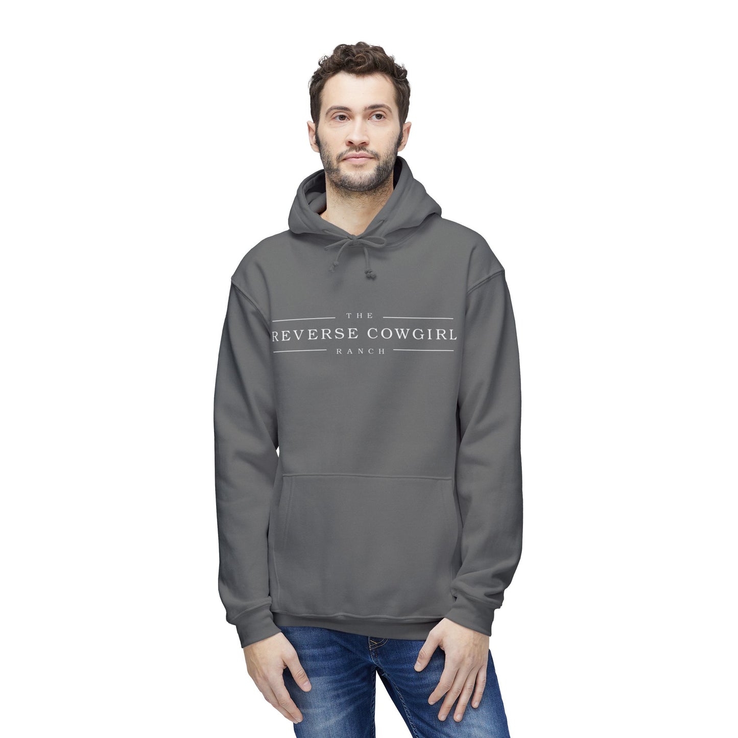 Reverse Cowgirl Ranch Unisex Hooded Premium Sweatshirt - Cozy Western Apparel