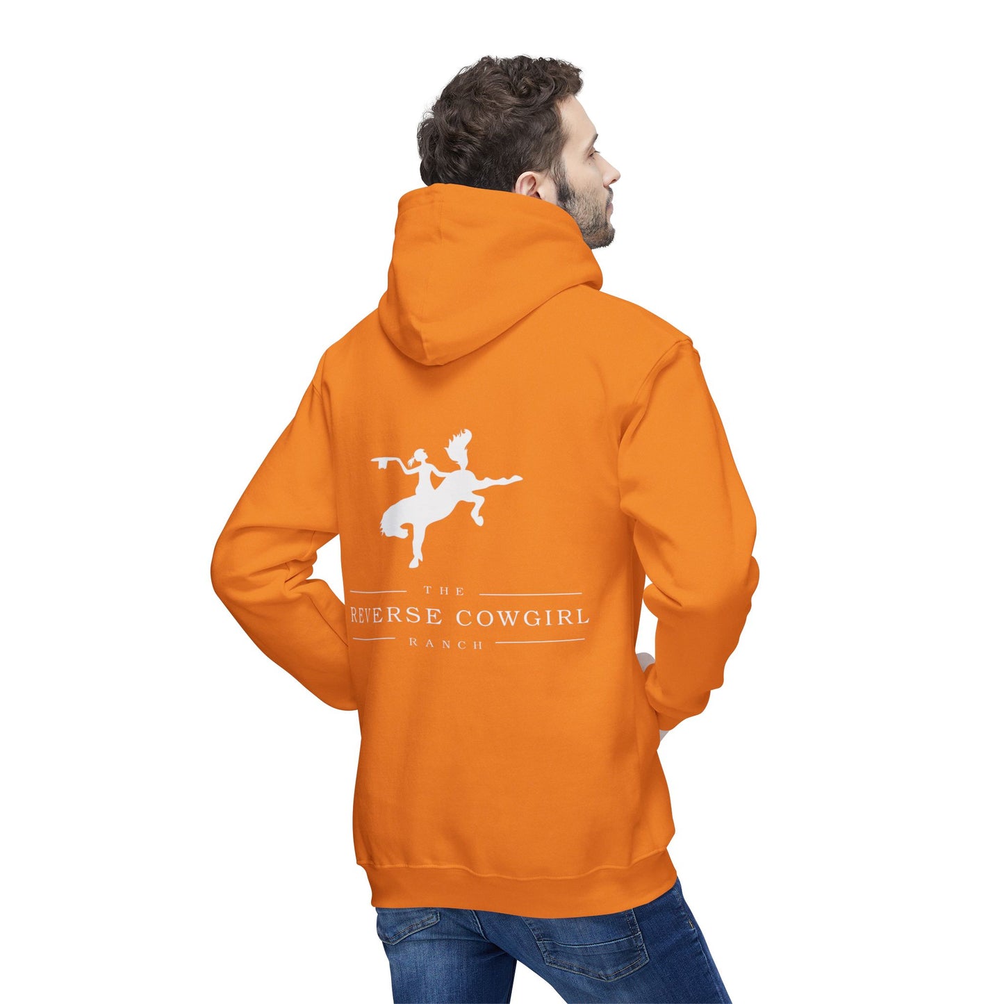 Reverse Cowgirl Ranch Unisex Hooded Premium Sweatshirt - Cozy Western Apparel