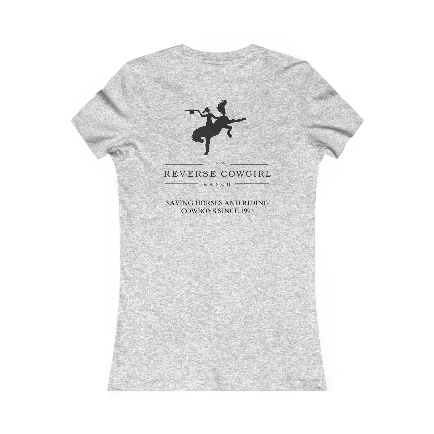 Reverse Cowgirl Graphic Tee for Women - Save A Horse